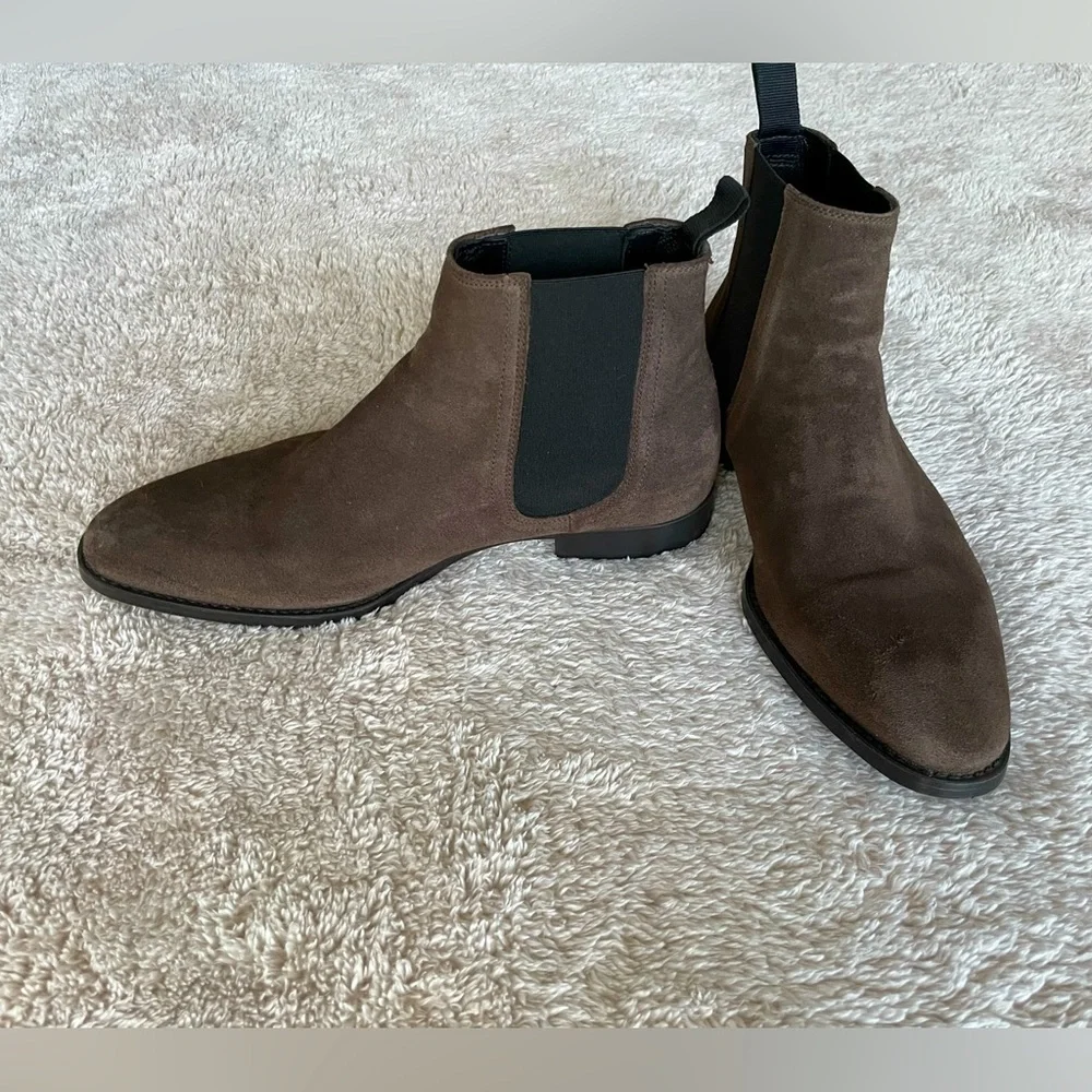 Zara Chelsea Suede Brown Boots For Men Size 41